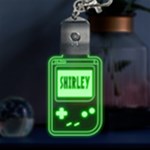 Personalized Gameboy Name LED Key Chain Front