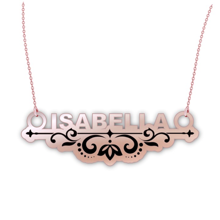Personalized Name Graphic 925 Sterling Silver Pendant Necklace