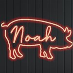 Personalized Pig Shape Name Neon Signs and Lights Front