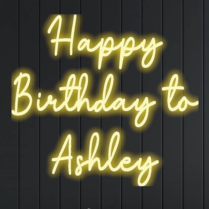 Personalized Any Text Happy Birthday Name Neon Signs and Lights