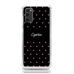 Personalized Name Heart Pattern(black) Samsung Galaxy S20 6 2 Inch Tpu Uv Case