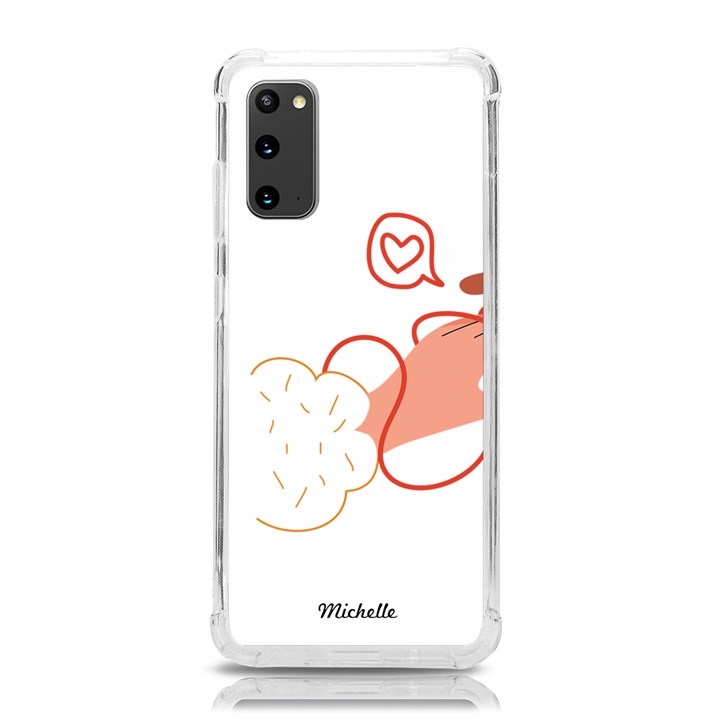 Personalized Name Couple Hands Samsung Galaxy S20 6.2 Inch TPU UV Case