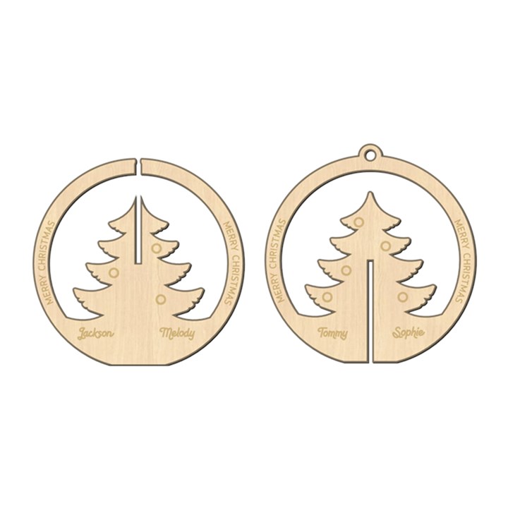 Tree Ornament Wood Ornament