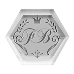 Personalized Initial Name Hexagon Wood Jewelry Box Front