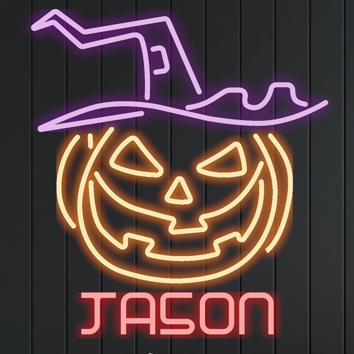 Personalized Halloween Pumpkin Name Neon Signs and Lights
