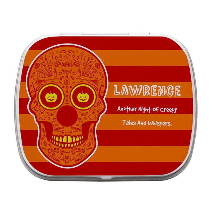 halloween Small Metal Box (White)