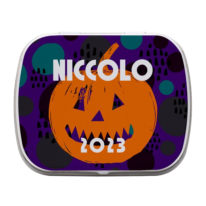halloween Small Metal Box (White)
