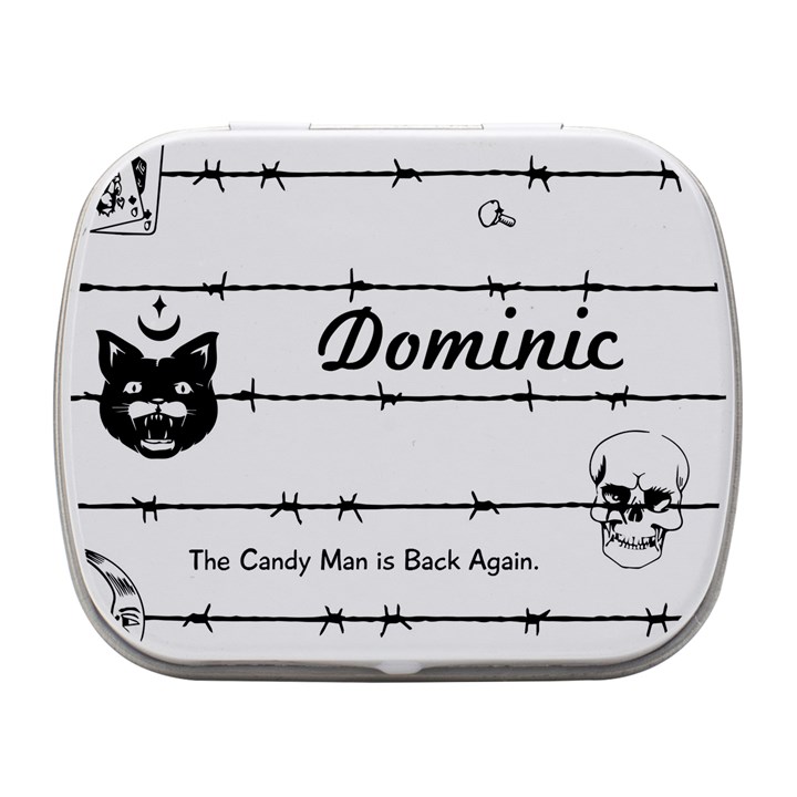 halloween Small Metal Box (White)