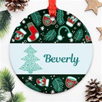 Christmas pattern Ornament (Round) Front