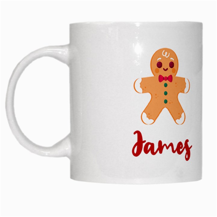 Personalized Gingerman Name White Mug