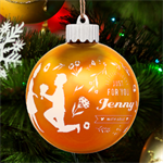 Personalized Valentines Day Name LED Glass Sphere Ornament Back