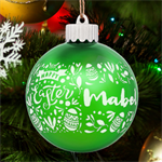 Personalized Easter Day Rabbit Egg Name LED Glass Sphere Ornament Front