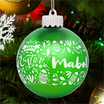 Personalized Easter Day Rabbit Egg Name LED Glass Sphere Ornament Back