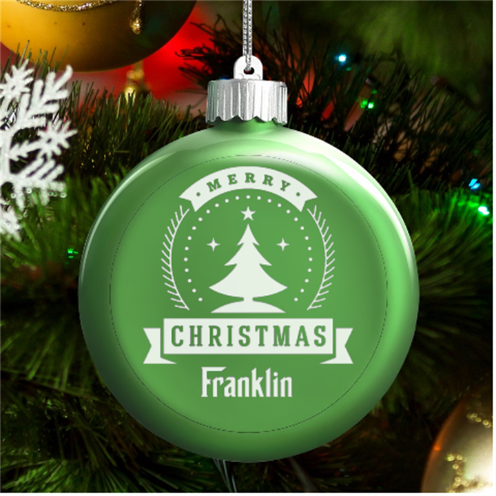 Christmas LED Glass Round Ornament