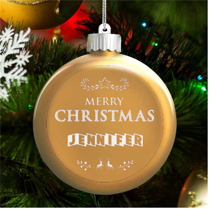 Christmas LED Glass Round Ornament