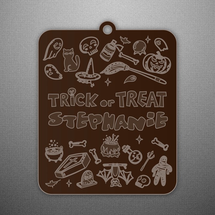 Personalized Happy Halloween Graphic Name Acrylic Ornament