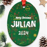 Christmas Ornament (Oval) Front