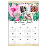 Personalized Summer Family Calendar Canvas Yearly Calendar 16  x 22  Front - Jan 2025