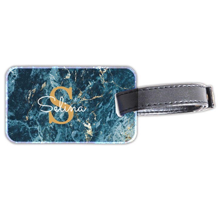 Initial Name Marble Luggage Tag Luggage Tag (two sides)