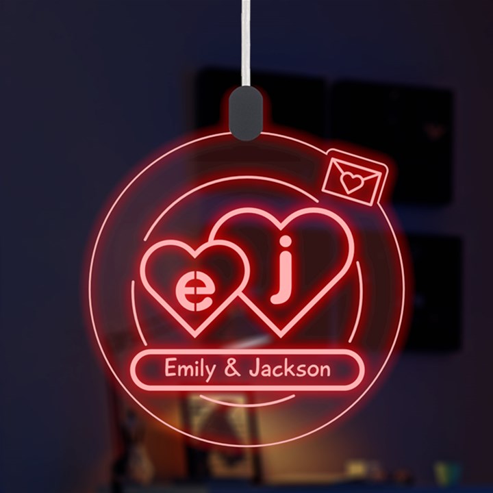Happy Valentine LED Acrylic Ornament