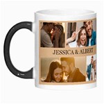 Couple Photo Name Mug Morph Mug Left