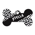 Bone Graphic Pattern Dog Tag Bone (One Side) Front