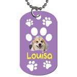 Dog Footprint Name Dog Tag Dog Tag (One Side) Front