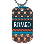 Ethnic Pattern Name Dog Tag Dog Tag (One Side) Front