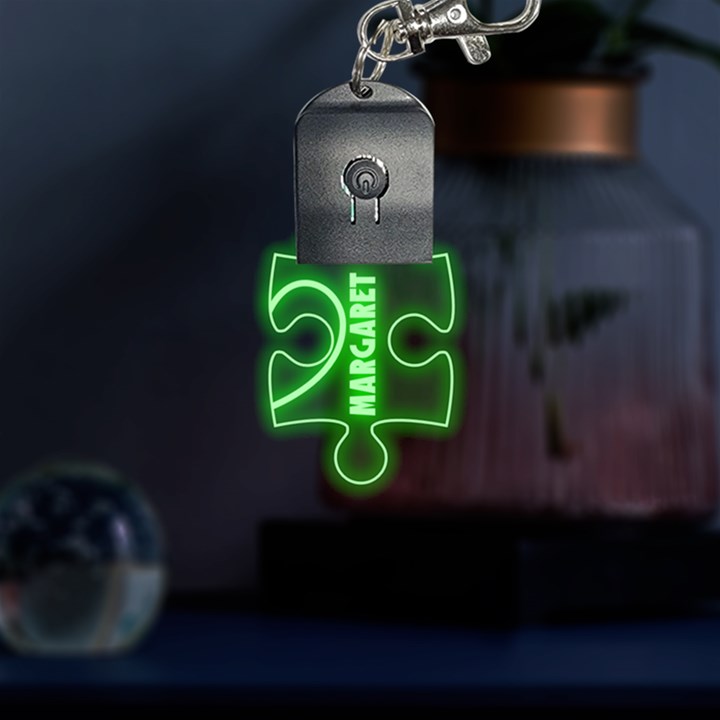 Puzzle Heart(B) LED Key Chain