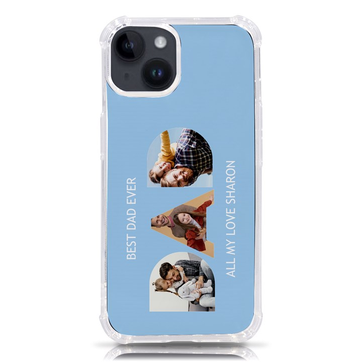 Personalized Dad Text Photo Phone Case iPhone 14 TPU UV Print Case