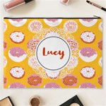 Personalized Donut Pattern Name Cosmetic Bag Cosmetic Bag (XXXL) Back