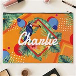 Personalized Summer Tropical Name Cosmetic Bag Cosmetic Bag (XXXL) Back