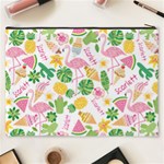 Personalized Summer Tropical Name Cosmetic Bag Cosmetic Bag (XXXL) Back