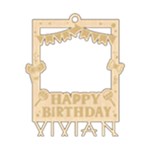 Personalized Happy Birthday Wood Ornament Wood Ornament Front