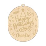 Personalized Happy Birthday Wood Ornament Wood Ornament Front