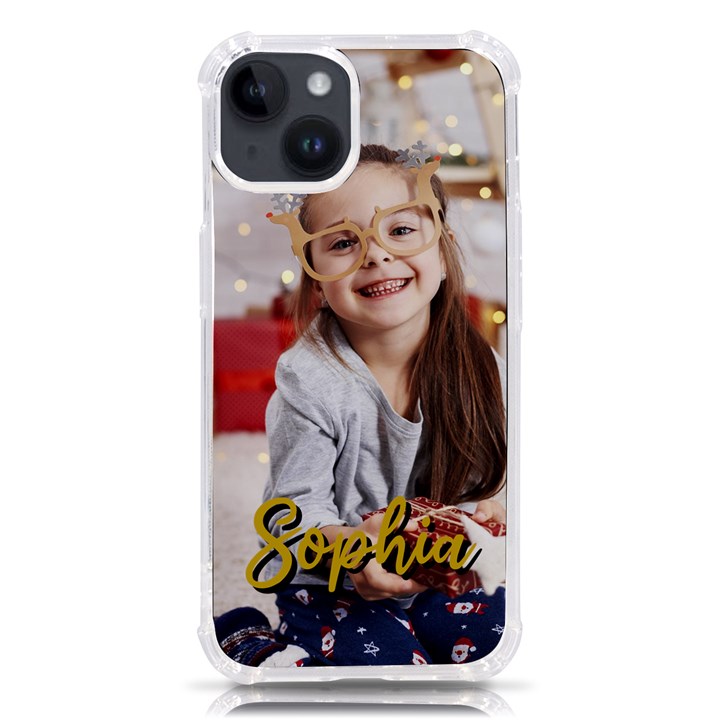 Personalized Big Photo with Name Phone Case iPhone 14 TPU UV Print Case