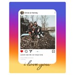 Personalized Name Photo Social Media Frame Two Sides Premium Plush Fleece Blanket (Teen Size) 60 x50  Blanket Front