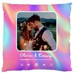 Personalized Name Photo Player Interface Standard Premium Plush Fleece Cushion Case (Two Sides) Back
