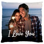 Personalized Couple Photo Cushion Standard Premium Plush Fleece Cushion Case (Two Sides) Back
