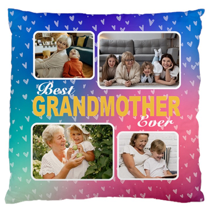 Personalized Best Mom Dad Photo Cushion Standard Premium Plush Fleece Cushion Case (Two Sides)