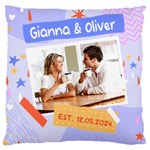 Personalized Couple Photo Name Cushion 16  Baby Flannel Cushion Case (Two Sides) Front
