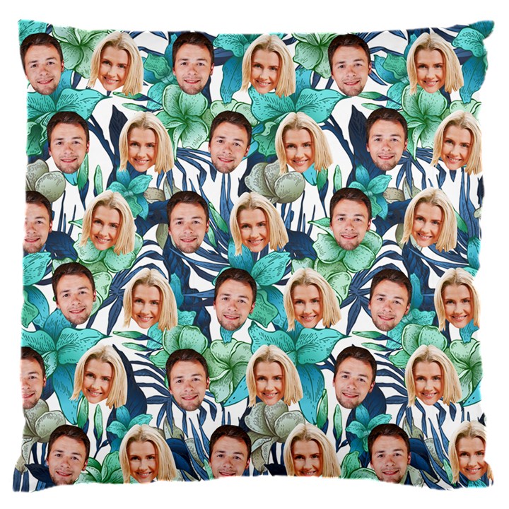 Personalized Couple Many Faces Hawaii Cushion 16  Baby Flannel Cushion Case (Two Sides)