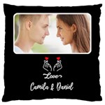 Personalized Love Couple Photo Name Cushion 16  Baby Flannel Cushion Case (Two Sides) Front