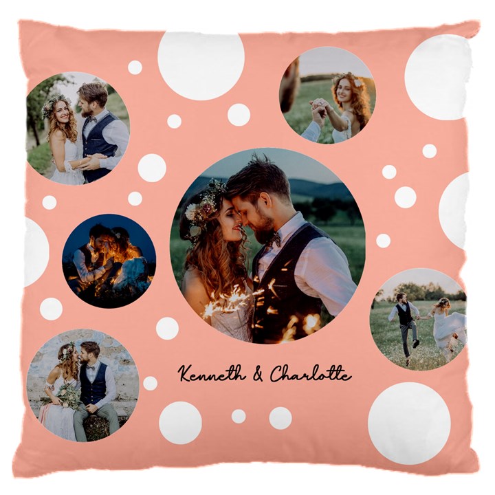 Personalized Lover Photo Bubble 16  Baby Flannel Cushion Case (Two Sides)