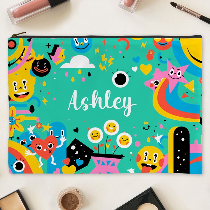 Personalized Funny Illustration Name Cosmetic Bag Cosmetic Bag (XXXL)