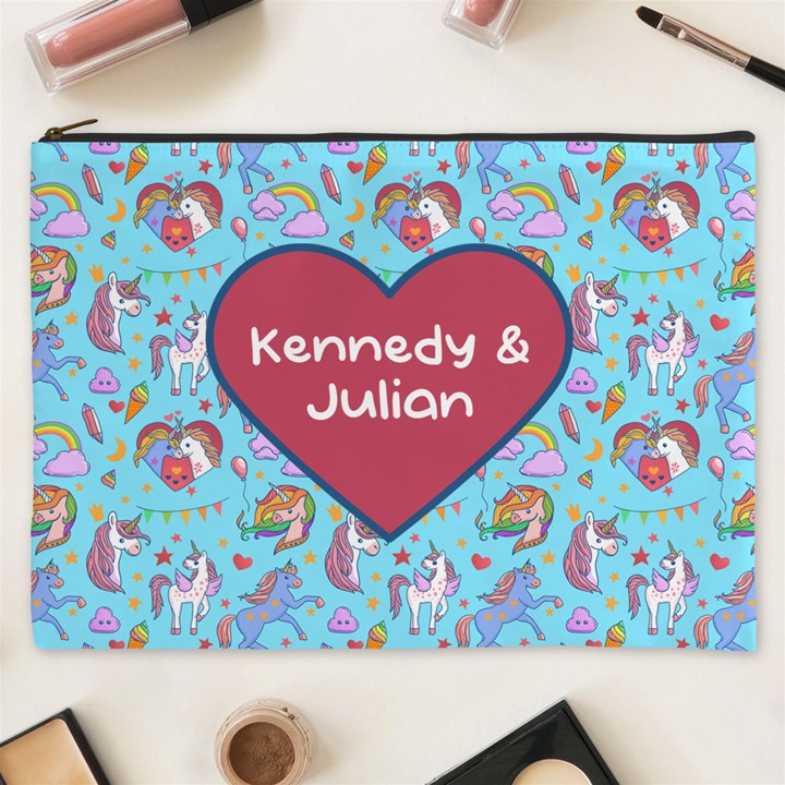 Personalized Unicorn Lovers Name Cosmetic Bag Cosmetic Bag (XXXL)