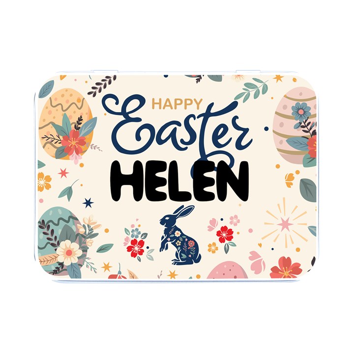 Personalized Easter Name Flip Top Metal Box Flip Top Metal Box (Silver)  