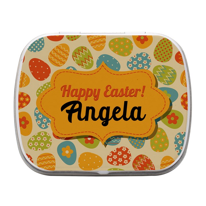 Personalized Easter Name Small Metal Box Small Metal Box (White)