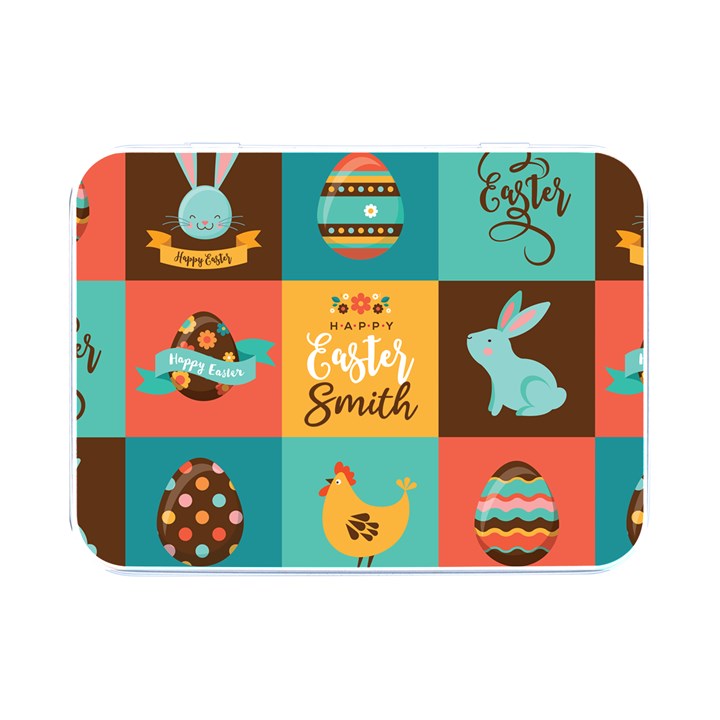 Personalized Easter Name Flip Top Metal Box Flip Top Metal Box (Silver)  