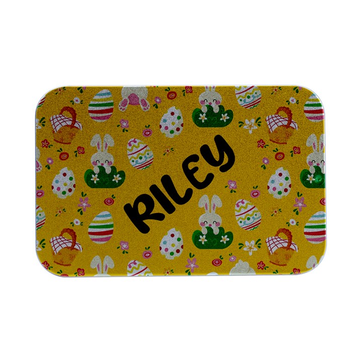 Personalized Easter Name Open Lip Metal Box Open Lid Metal Box (Silver)  